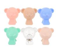 WRITWAA Lot de 6 Capuchons de Protection pour Brosse à Dents, Motif Dessin animé, pour Voyage, Portable, à Clipser, pour Enfants et Adultes, Salle de Bain, Maison, Voyage