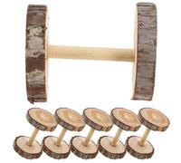 WRITWAA Lot de 6 Haltères en Bois pour Chatons et Chats, Jouets à Mâcher Naturels pour Stimuler et Aider à Prévenir Maladies des Gencives la Maison