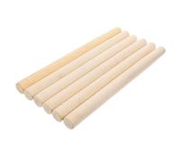 WRITWAA Lot de 6 Manches en Bois Naturel 38 Cm pour Houe à Long Manche, Poignée de Marteau et Manche de Petite Hache, Accessoires Jardin Polyvalents pour Remplacement D’Outils à Main