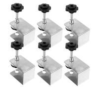 WRITWAA Lot de 6 Serrage-Joints en C en Acier Inoxydable Argenté Pinces de Fixation Robustes pour Tiroirs Outils de Montage pour Panneaux de Façade Adaptées au Travail du Bois