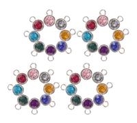 WRITWAA Lot de 60 Breloques Soi-même pour Bracelet en Pendentifs Pierres Précieuses Multicolores Légers, Apprêts Décoratifs pour Fabrication Bijoux, Création Colliers et Couleur Aléatoire