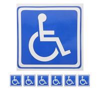 WRITWAA Lot de 7 Autocollants Handicapé en Vinyle 13X13 CM Panneau de Pare-Chocs et Autocollant de Voiture pour Accès Fauteuil Roulant Résistant à L’Eau pour Vitres et Stationnement