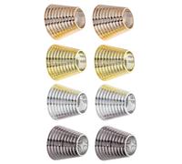 WRITWAA Lot de 8 Anneaux de Queue de Cheval Spirales en Métal Dents, Couleurs Assorties, Accessoires Coiffure Décoratifs, Maintien Ferme Marques, pour Usage Quotidien et Sport