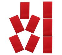 WRITWAA Lot de 8 brassards de Capitaine de Football Rouge, Nylon Ajustable, élastiques et antidérapants, adaptés aux activités Sportives collectives et entraînements Scolaires