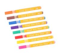 WRITWAA Lot De 8 Marqueurs Pour Nail Art Vernis Toile Peinture Métal Gouache Coloriage Nail Art Plastique