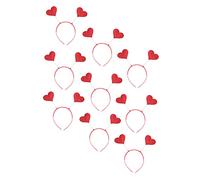 WRITWAA Lot De 9 Bandeaux De Cœur Rouge Pour Dames, Accessoires Coiffure Délicats, Fête Saint-valentin, Serrage-têtes Scintillants, Accessoires Cheveux Filles, Décoration Festive