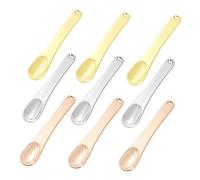 WRITWAA Lot De 9 Cuillères à Crème Yeux En Métal, Assortiment or Argenté Rose, Accessoires De Soin Du Visage, Spatules Cosmétiques Multifonctions, Usage Beauté Et Soins Peau