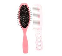 WRITWAA Lot De Brosses à Cheveux Avec Peigne Rose Et Brosse Plate Pour Cheveux Mouillés Démêlante Et Lissante Pour Femmes