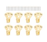 WRITWAA Lot de Crochets Métalliques Robustes pour Accrocher des Tableaux, en Cuivre et Fer, 10 Sets avec Clous, Peu Dommageables Murs, pour Œuvres D'art