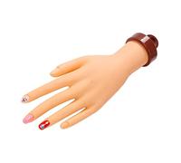 WRITWAA Main D'entrainement Manucure en Pvc Réutilisable et Facile à Transporter, Mannequin de Fausse Main pour Formation Nail Art et Pratique Manucure Professionnelle