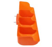 WRITWAA Mangeoire à Cochons Épaisse 4 Compartiments Orange Bac Alimentaire pour Porcelets Matériau Résistant Adapté Élevage Porcin Support Alimentation Porcs Pratique et Solide