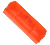 WRITWAA Mangeoire pour Porcs en Plastique 4 Compartiments Orange, Abreuvoir Mural pour Cochons, Alimentation Ferme Agricole, Rainures Multiples pour Aliments Secs et Humides, Usage