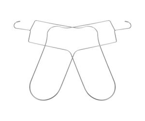 WRITWAA Mannequin de Pied en Acier Inoxydable Argenté pour Chaussettes Tricotées, 2pcs, Bloqueurs Polyvalents pour Exposition et Séchage à Domicile Exposition