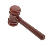 WRITWAA Marteau de Juge Plastique pour Garçon Fille Mallette de Jeu de Rôle Judiciaire Accessoire Costume Déguisement Garçon Fille Mini Maillet Solide Marron Éducatif pour Halloween et