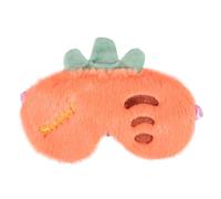 WRITWAA Masque de Sommeil en Peluche Orange à Dessin Animé Bandeau Élastique, Confortable à Porter et Occultant, pour Spa et Salon de Beauté