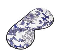 WRITWAA Masque De Sommeil Imprimé Bandeau Yeux Cache-œil Pour Dormir Bleu Bloque Lumière Rapidement