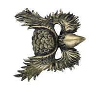 WRITWAA Masque Hibou Adulte PU Doré Halloween Carnaval Accessoire Cosplay Masque Animal Réaliste Élastique Réglable Fête Masquée Décoration pour Hommes Femmes