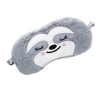 WRITWAA Masque Oculaire De Singe Gris Pour Filles Masque Des Yeux De Sommeil Mignon Enfants Adultes Masque De Sommeil Noir Dormir Couverture Oculaire Du Sommeil Coton Satiné En Peluche