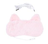 WRITWAA Masque Yeux Chauffant USB en Flanelle et Pp, Bandeau Chauffant Doux pour Voyage et Sommeil, Compresses Chaudes Relaxantes Avant de Dormir
