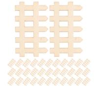 WRITWAA Mini Clôture de Jardin en Bois 200 Pièces 49 X 3 CM Clôture Miniature à Piquets pour Décoration de Jardin Féerique Maison de Poupée Bonsaï et Aménagements Paysagers