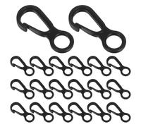 WRITWAA Mini Mousqueton Plastique 8 Forme Pom 50 pièces pour Camping et randonnée, Connexion sécurisée pour équipements Outdoor