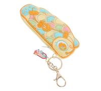 WRITWAA Mini Sac Porte-clés Poisson Pochette Brodée Style Chinois Porte-Monnaie Compact pour Femme Sac à Bijoux avec Fermeture Éclair Accessoire De Rangement pour Clés