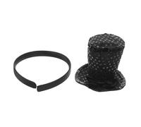 WRITWAA Mini Serre-tête Chapeau Forme à Paillettes Noir Pour Femme Et Adolescente Accessoire De Fête Pour Halloween Et Tea Party Bijou De Tête Pour Photobooth Et Cosplay
