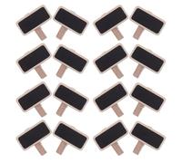 WRITWAA Mini Tableaux Noirs en Bois avec Pinces, 100 Pièces, 4 X 2 Cm, Étiquettes Effaçables Réutilisables pour Bureau, Organisation D’événements et Décoration, Porte-mémos Polyvalents