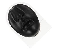 WRITWAA Modèle De Visage Pour Piercing Petit Format Silicone Noir Simulateur De Pratique Piercing Nez Bouche Avec Support Pour Entraînement Professionnel
