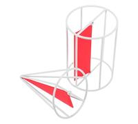 WRITWAA Modèle Éducatif en Métal avec Disques Rotatifs Lisses pour Rapport de Volume Entre Cylindre et Cône de Même Base et Hauteur, Matériel Interactif pour École