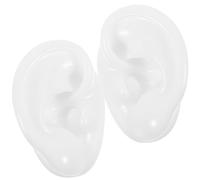 WRITWAA Modèles D'oreilles En Gel Transparent Blanc Lisse, Outil De Pratique Du Nettoyage Des Oreilles, Simulation Réaliste Du Méat Auditif, Présentoir Usage Formation Et Affichage Professionnel
