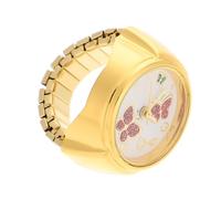 WRITWAA Montre Bague Rétro en Acier Inoxydable et Verre, Résistante à L'usure, Facilitant la Lecture du Temps, Accessoire Élégant Plupart des Personnes