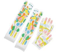 WRITWAA Moufles et Chaussettes D'acupression Respirants pour Massage Manuel, Cinq Doigts, Matériau Solide, Soulagement Réflexologie Plantaire et Mains, Accessoires Bien-domicile, Kit