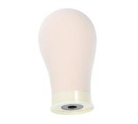 WRITWAA Moule à tête de support d'épingle bouclé première tête et support en toile chauve mannequin en toile Rester maquette tête de mannequin tête de bloc Block Head Mannequin Head Kaki