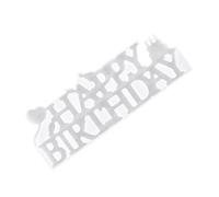 WRITWAA Moule en Silicone DIY pour Décoration d'Anniversaire « Joyeux Anniversaire » en Lettres Anglaises Effet Miroir Formes Irrégulières pour Fête et Création de Panneaux Décoratifs