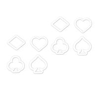 WRITWAA Moules à Biscuits en Plastique 8 Pièces Forme Cartes à Jouer, Emporte-pièces Créatif pour Décoration Artisanale de Cupcakes, Outil de Cuisson pour Pâtisserie Maison