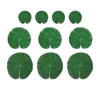 WRITWAA Nénuphars Artificiels Flottants en Eva Offrant Ombre et Abri aux Poissons Lot de 10 Feuilles Réalistes Décoration pour Aquarium de Patio pour Aquarium et Bassin