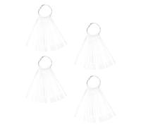 WRITWAA Nuanciers de Manucure 150 Pièces en Fer Transparent, Planches de Vernis à Ongles en Éventail pour Salon, Cartes de Couleurs Contrastées pour Nail Art et Présentation Pratique