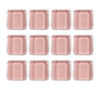 WRITWAA Organisateur de Faux Ongles à Pression 12pcs en Abs Rose Espace de Rangement Ample et Portable pour Exposer et Collecter le Nail Art