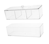 WRITWAA Organisateur De Rangement Pour Cosmétiques Boîte De Rangement Transparente Empilable Pour Bijoux Et Articles De Maquillage Couvercle Protecteur