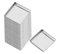 WRITWAA Palette de fards à joues 20 pièces : 26 x 26 x 5 mm, pots métalliques carrés vides - Recharges cosmétiques - Palette de fards à paupières DIY pour organiser le maquillage et stocker