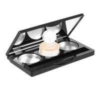 WRITWAA Palette de Fards à Paupières Boîte à Maquillage Solide en Ps Vide Noire avec Miroir pour Blush et Poudre à Sourcils, pour Voyage et Présent
