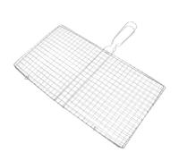 WRITWAA Paniers à Griller en Acier Inoxydable 20X35 CM pour Barbecue Extérieur Filet à Poisson et Légumes Accessoires Pliables pour Camping Pique- et Fête Ustensiles Cuisine