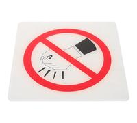 WRITWAA Panneau Acrylique d'Avertissement « Interdiction de Frapper » - Autocollant Extérieur Rigide Panneau de Porte Résistant aux Intempéries Rappel Public Clair pour Usage Intérieur