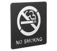 WRITWAA Panneau Autocollant «Interdit de Fumer» Imperméable en Acrylique Noir Format Moyen Adhésif Puissant pour Bureaux Toilettes Espaces Publics et Commerces Signalisation Solide