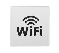 WRITWAA Panneau de Signal Wi-fi Autocollant en Acrylique Blanc 10x10 Cm Indicateur pour Hôtels et Lieux de Loisirs