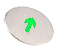 WRITWAA Panneau de Sortie de Secours Lumineux en Acier Inoxydable, Visible L'obscurité, pour Indication D'évacuation en Hôtels, Signal D'urgence Multifonction