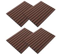 WRITWAA Panneaux Acoustiques Auto-adhésifs Couleur Café en Polyester pour Isolation Phonique, Légers et Flexibles, Lot de 4 Pièces 30x40cm Décoration Murale Moderne pour Salon