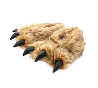 WRITWAA Pantoufles Hiver Peluche Unisexes Antidérapantes Intérieur Chaudes Et Confortables Design Cartoon Patte Ours Semelle Pour Maison Et Usage Intérieur