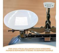 WRITWAA Papier Sulfurisé Non Blanchi Épais 31G 75X75Mm 500 Feuilles Papier de Pesée Non Absorbant Antiadhésif pour Balance de Laboratoire Feuille Résistante à la Déchirure pour Pesage